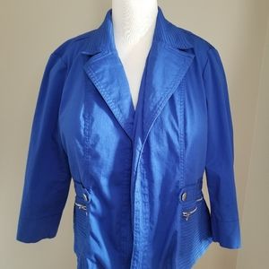 Dressbarn Women's Royal Blue Blazer Jacket